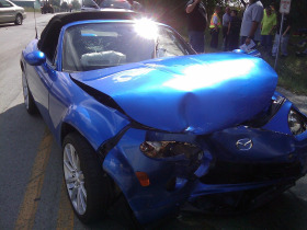 car accident collision road